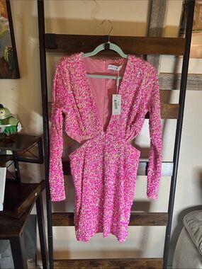 Petal & Pup Hot Pink Sequin Party Dress